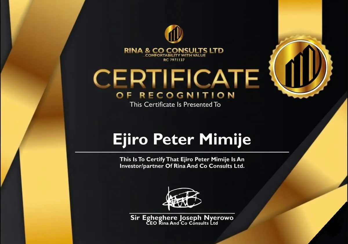 Investment Certificate